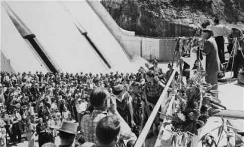 Dedication of Detroit Dam, June 10, 1953.