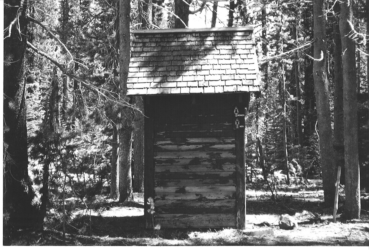 Elk Lake Guard Station, outhouse, 2002