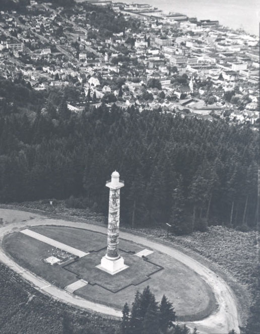 Astoria Column overlooking Astoria, 1947