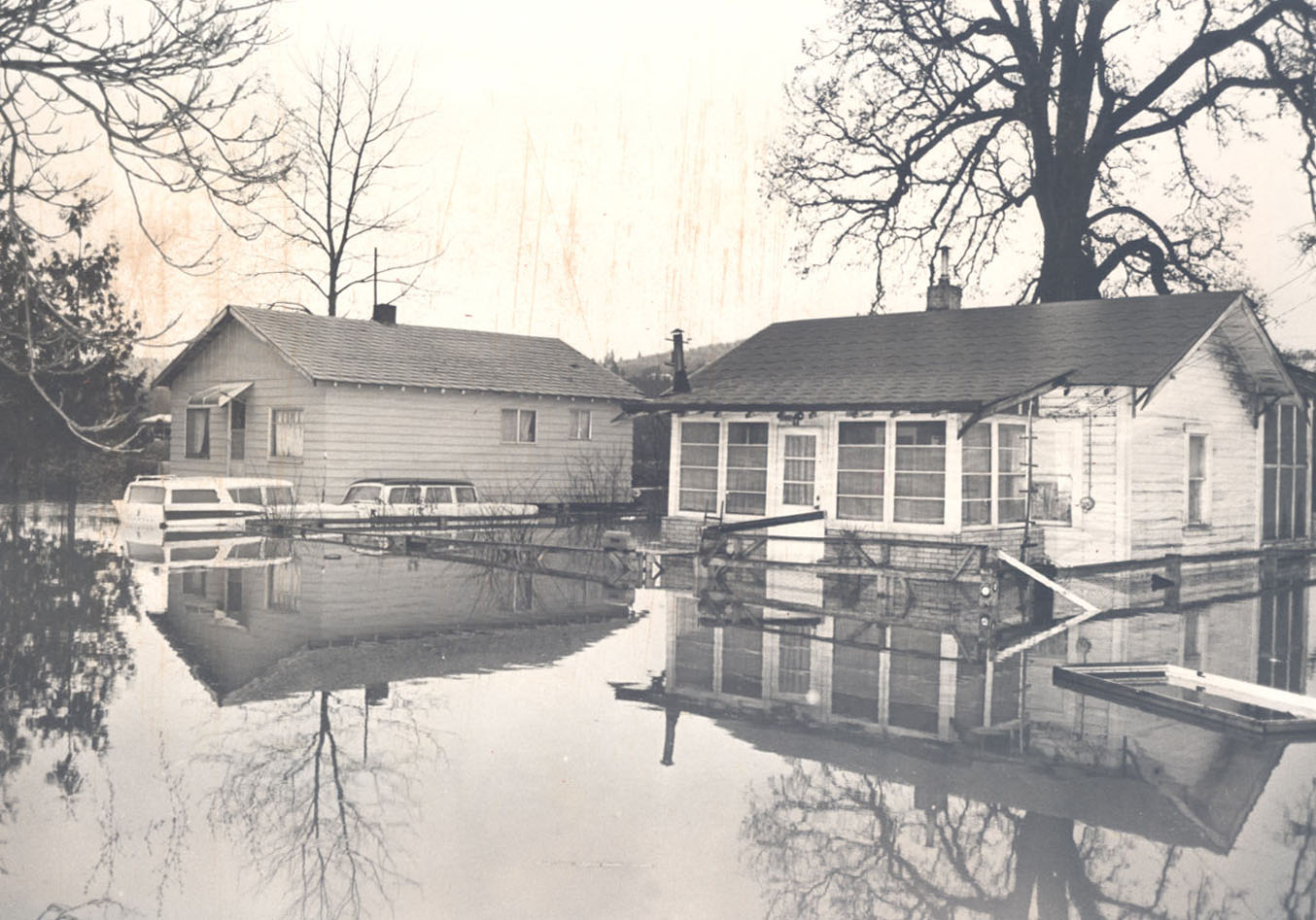 Johnson Creek flooding SE 104th and Yukon, 1966