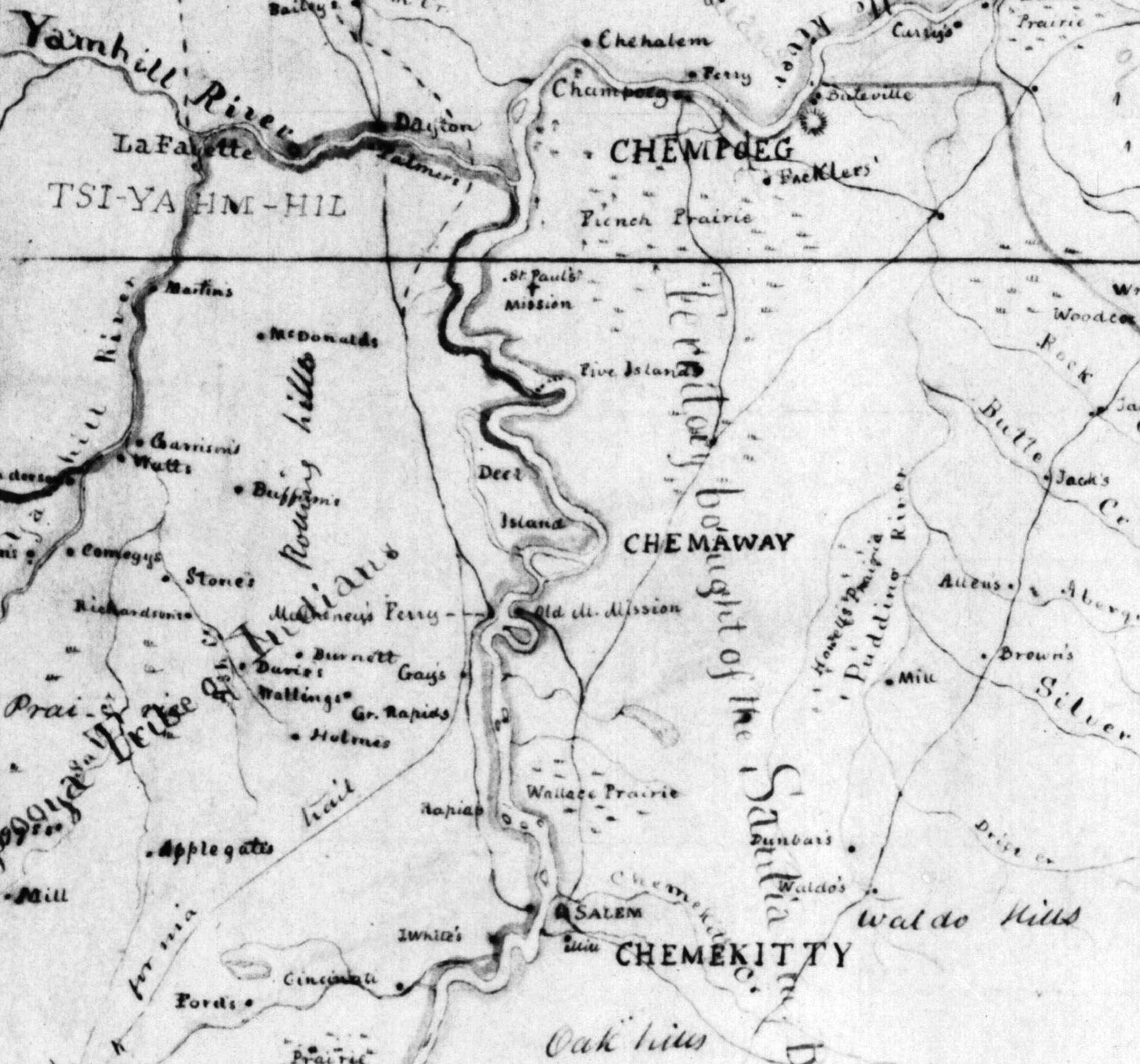 Note that Mill Creek is labeled as Chemekitty Creek.