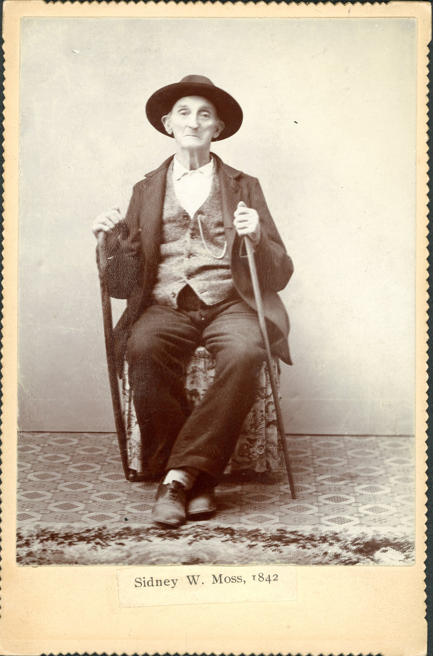 The date 1842 indicates the year he immigrated to Oregon.