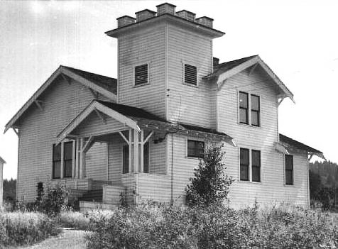 Evangelical church in Airlie, Aug. 1941, on part of the 60,000 acres proposed for development as Camp Adair for World War II.
