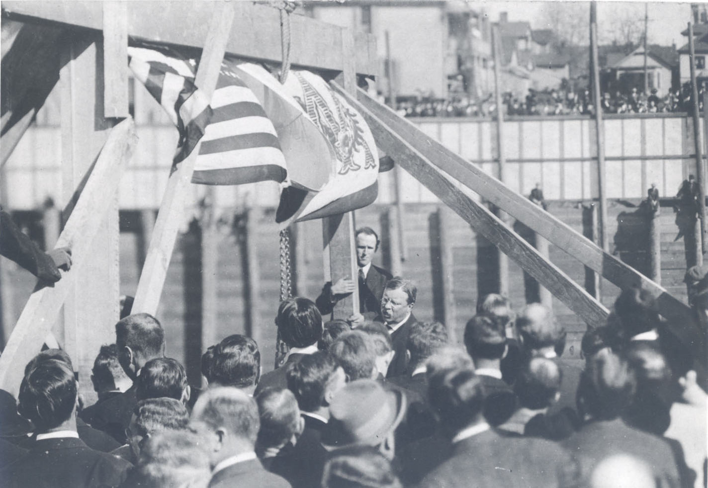 Pres. Roosevelt lays clubhouse cornerstone, April 11, 1911