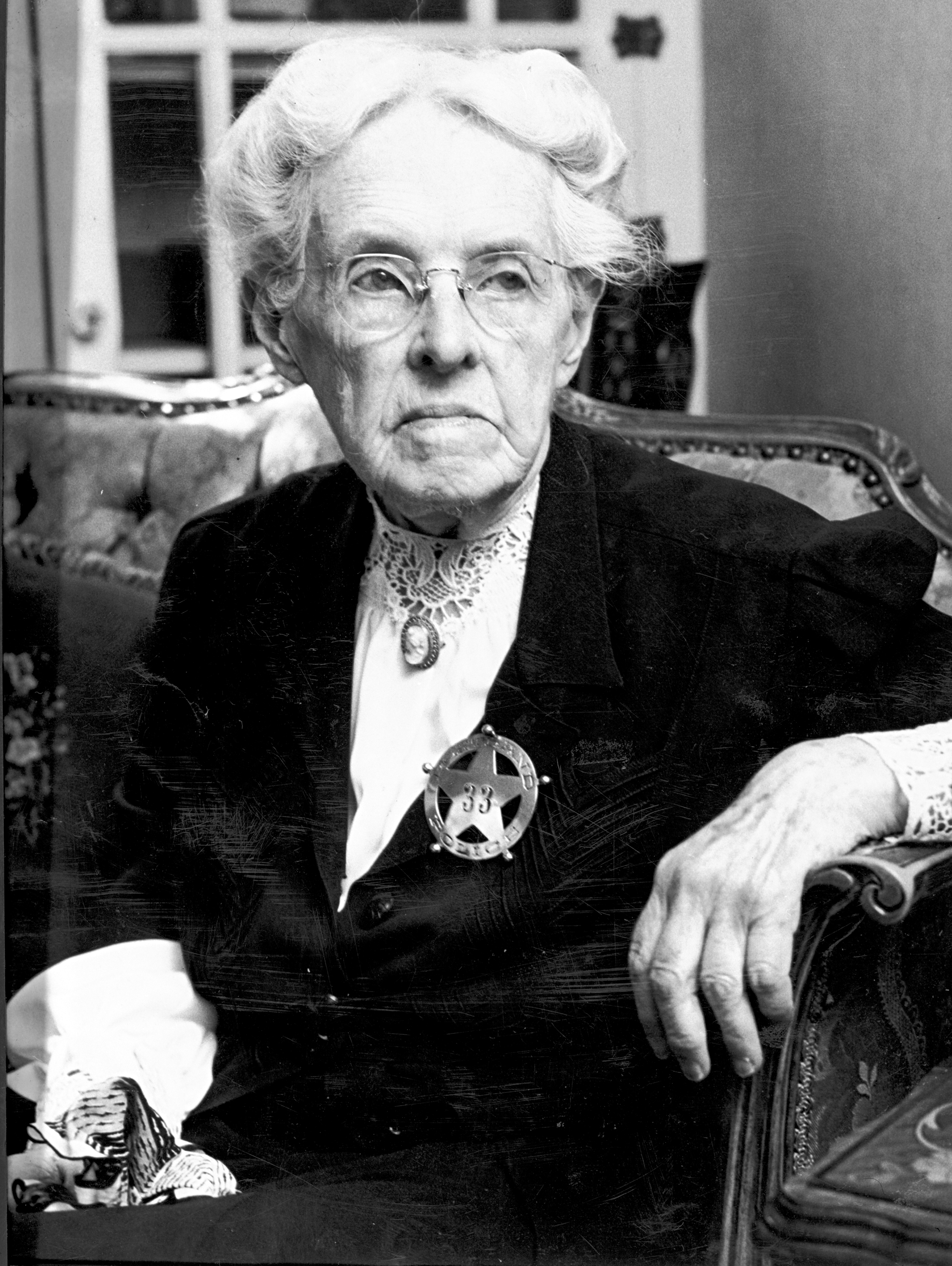 Lola Baldwin, age 94, in March 1954.