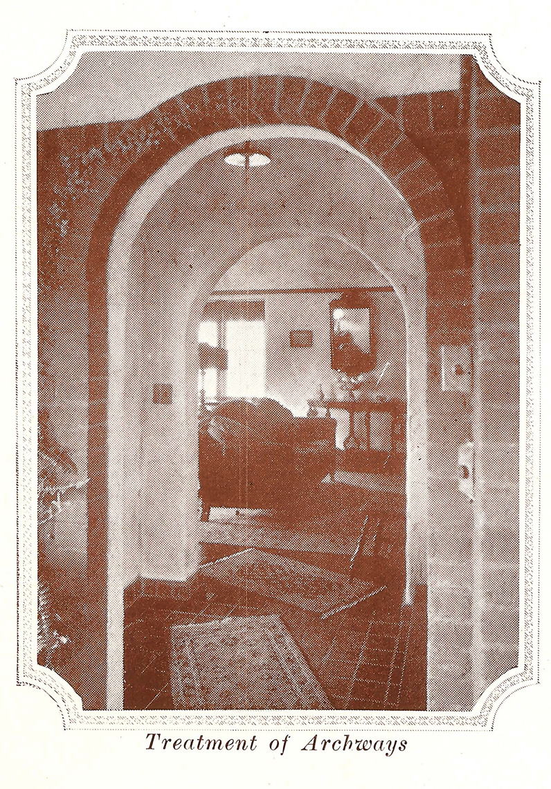 Brick House Beautiful entryway, 1923.