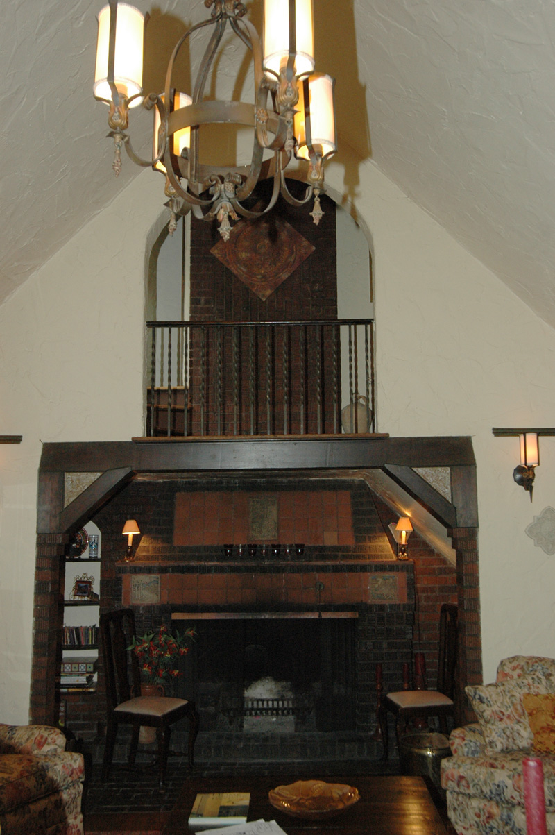 Brick House Beautiful fireplace and balcony, 2011.
