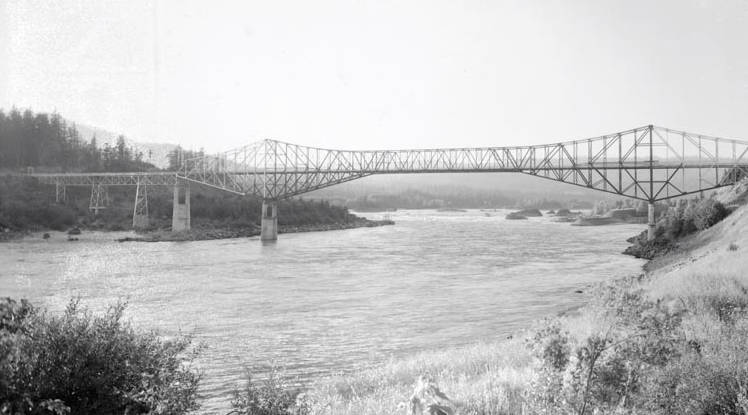 This man-made bridge spans the part of the Columbia River once blocked by a giant landslide, which formed a natural bridge across the water.