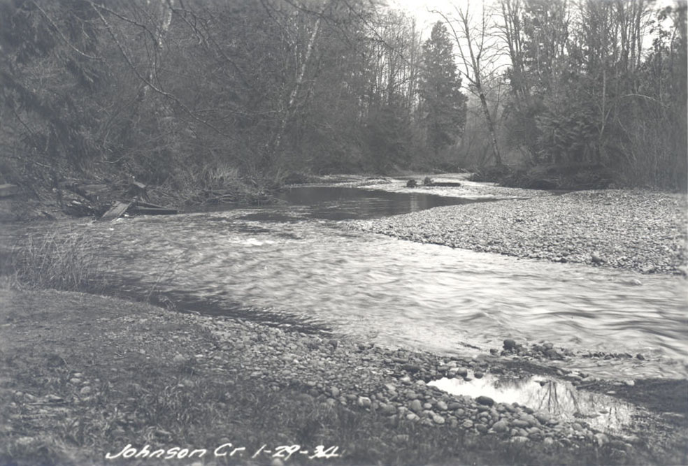 Johnson Creek, Civil Works Admin. project, 1933