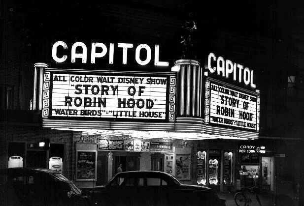 Capitol Theater marquee, 1940.