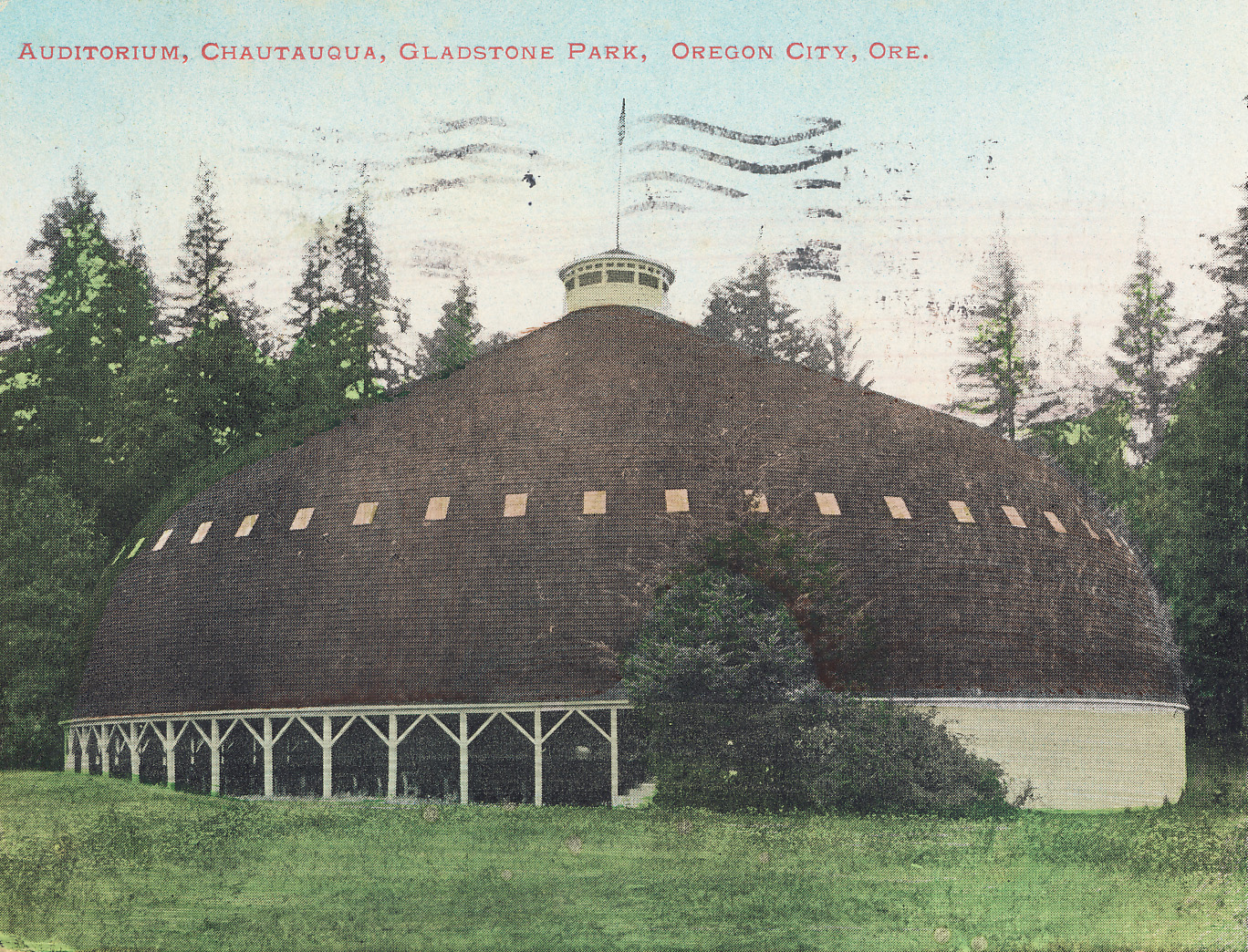 Chatauqua Building at Gladstone Park, Oregon City, about about 1910.