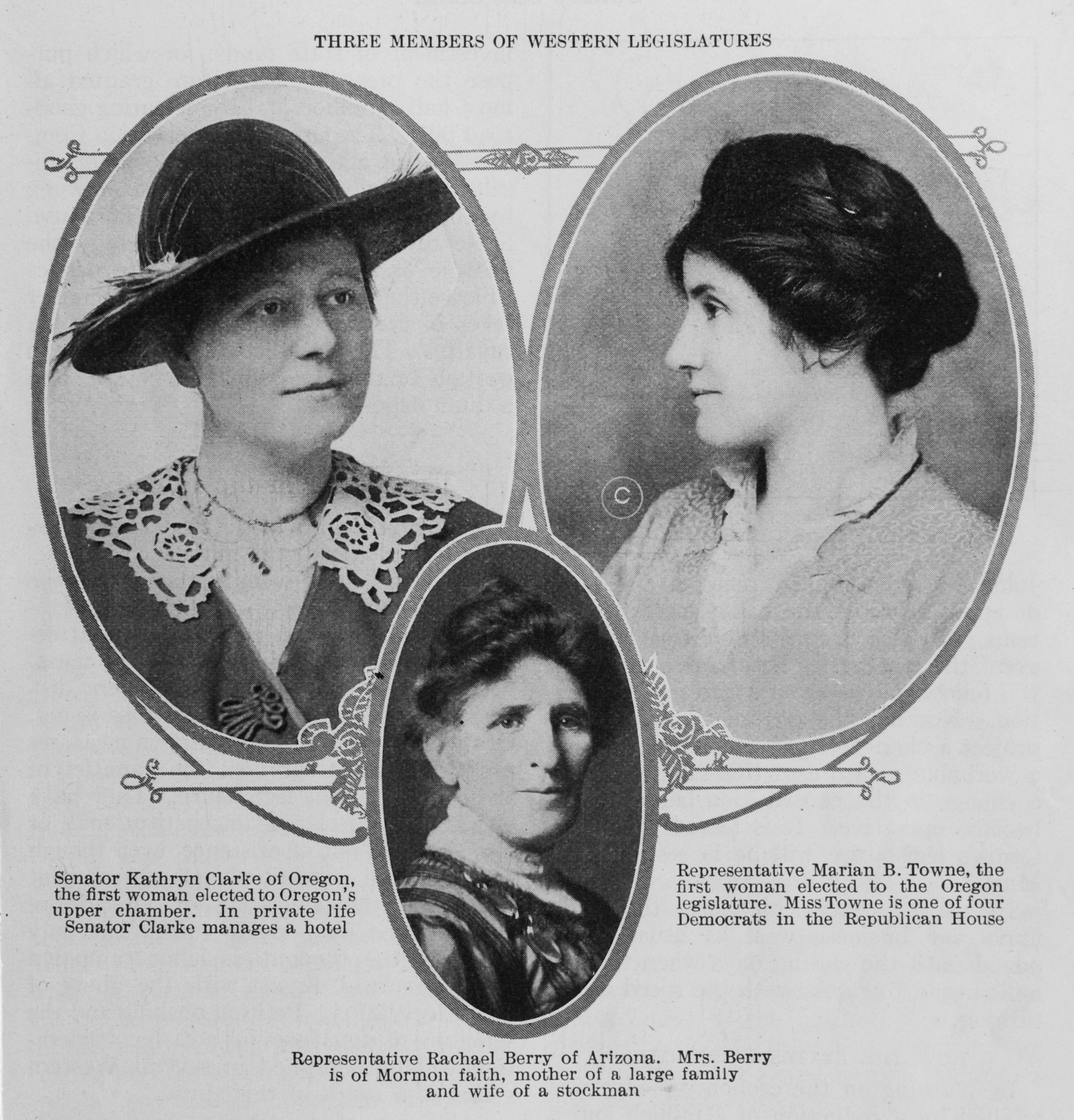 Kathryn Clarke (l) and Marian B. Towne (r), from Sunset magazine, April 1915.