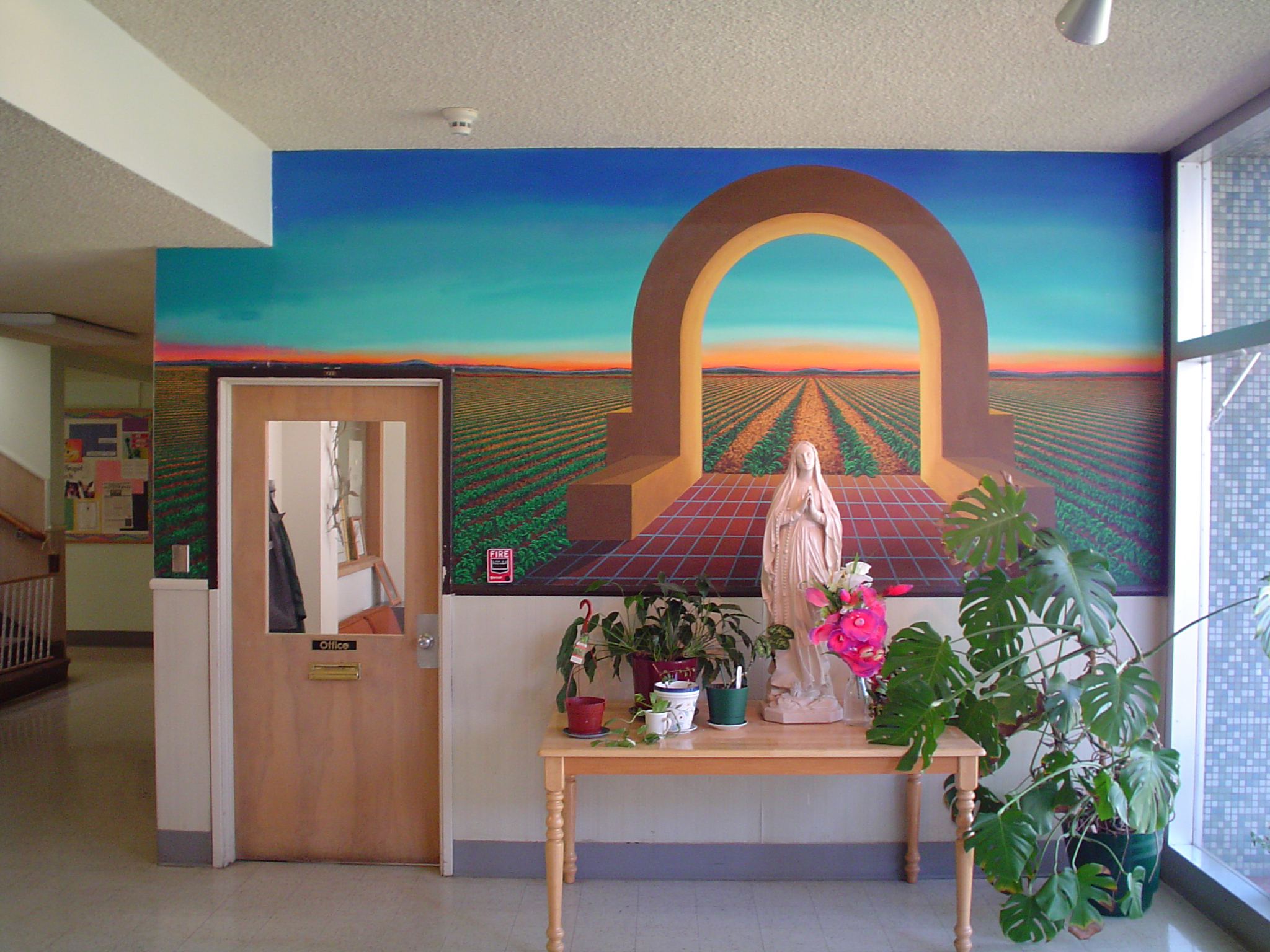 College Without Walls mural painted by Daniel Desiga