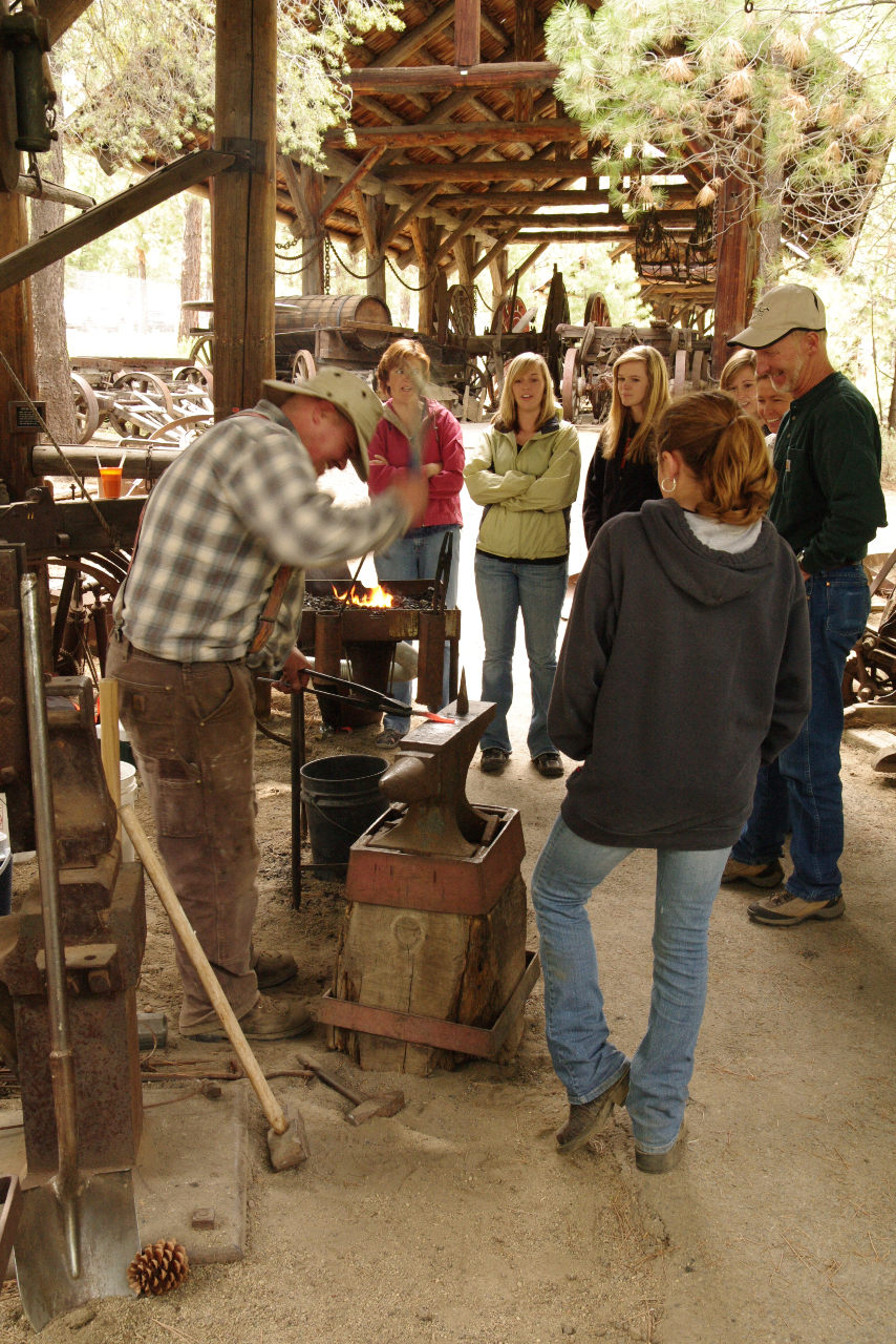 Blacksmith demonstration at Living History Day, Collier Memorial State Park, June 2010.