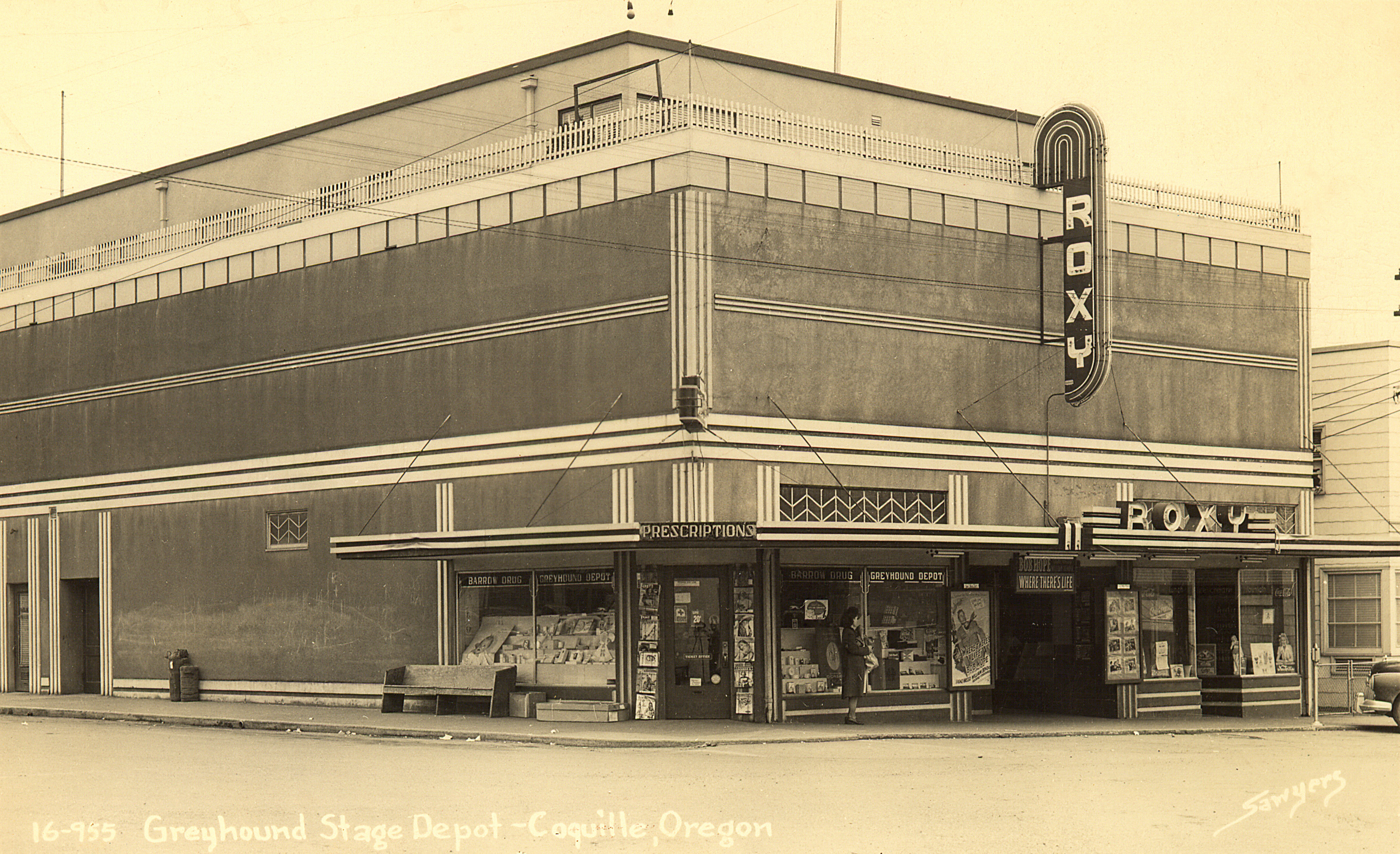 The Roxy Theatre was built in 1937 and included commercial space at street level and two spacious apartments above.