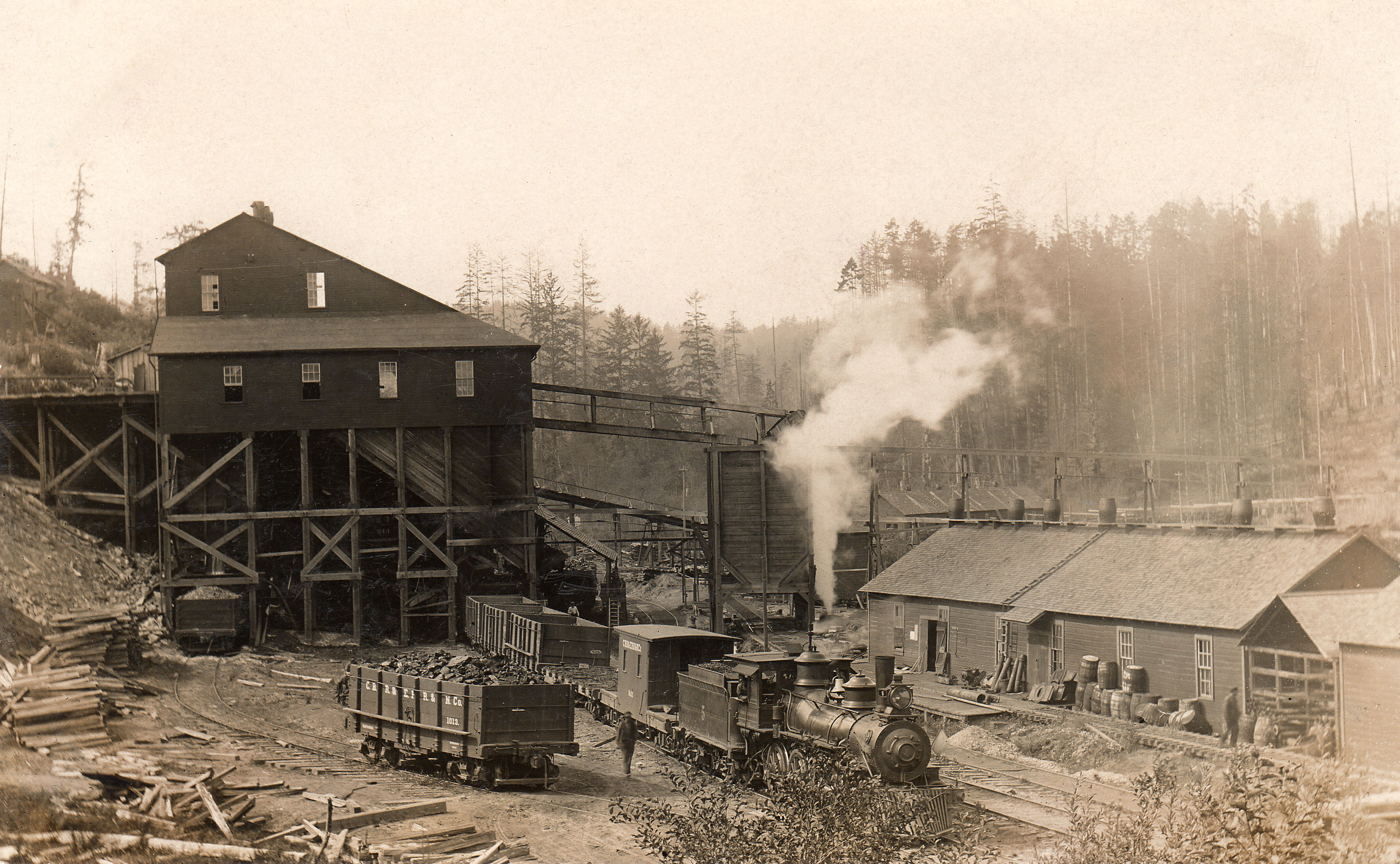 The mine shipped coal to San Francisco.