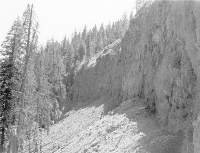 Wooding's Wall, west side of Dead Indian Creek, 1968.