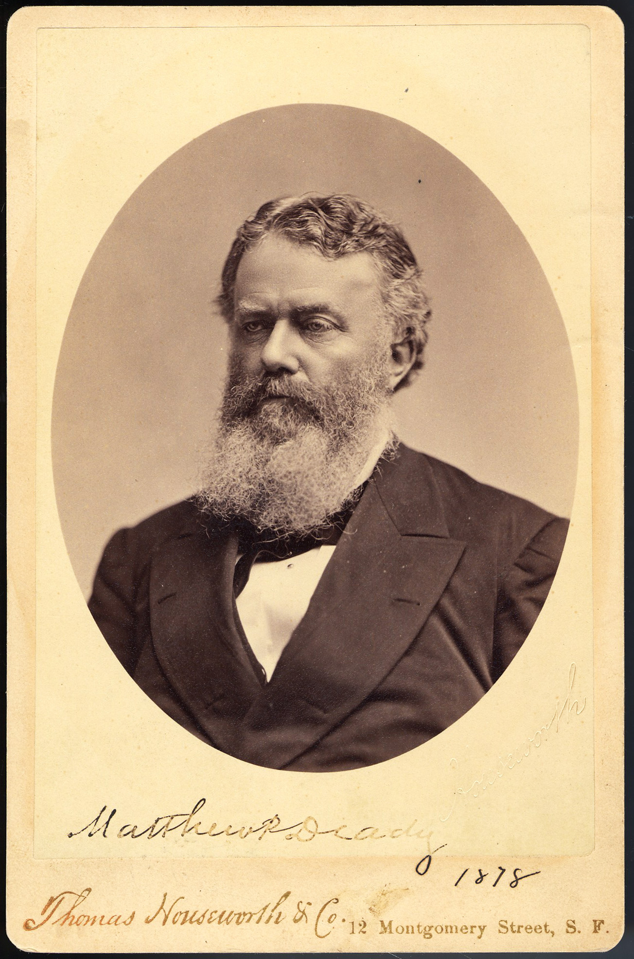 Matthew P. Deady in 1878.