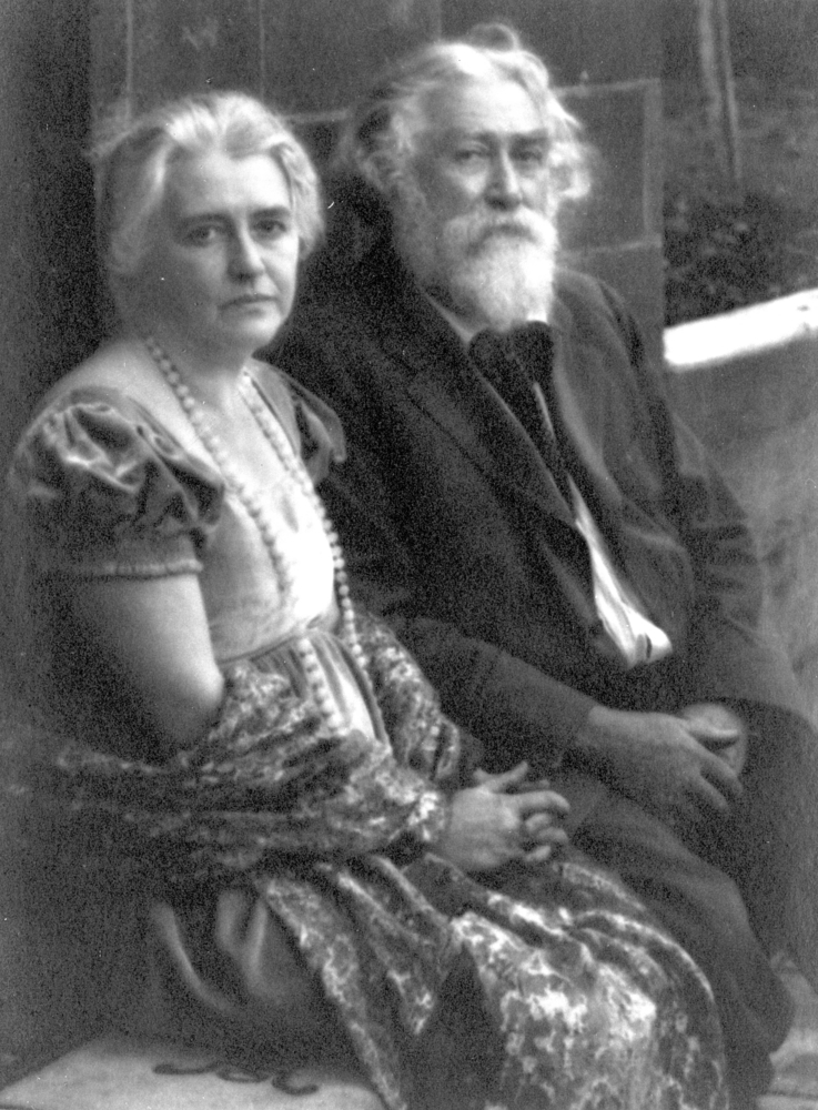 Sara Bard Field with C.E.S. Wood, about 1926.