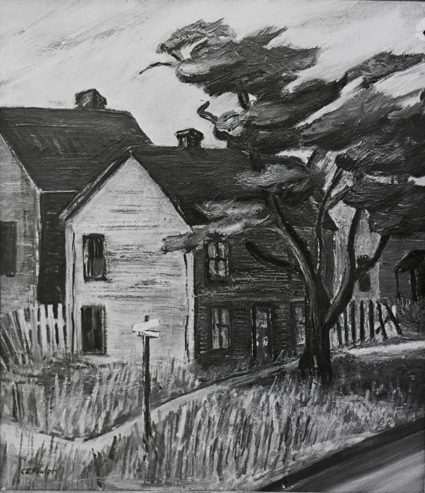 "Street Corner" by Constance E. Fowler, 1938.