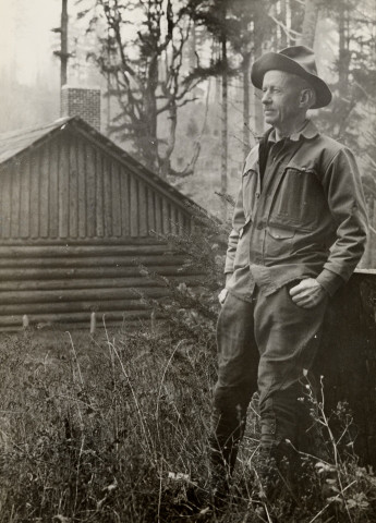George Peavy near the arboretum, 1935