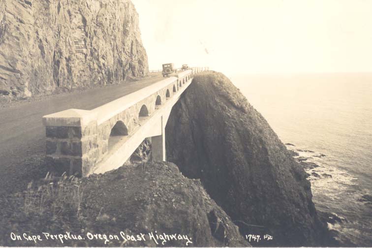 Highway 101 on Cape Perpetua, 1938