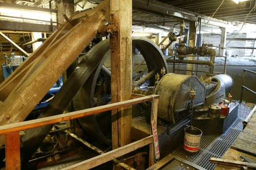 Steam engine, Hull-Oakes Lumber Mill, Feb. 2011.