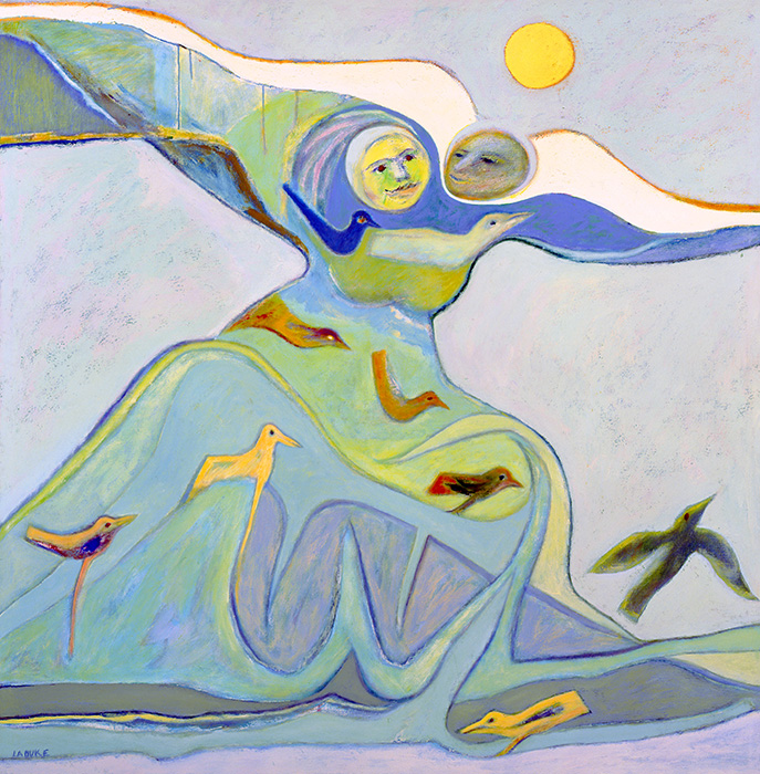 Ocean Sunrise, 1978 (72"x68" acrylic on canvas) (Oregon).