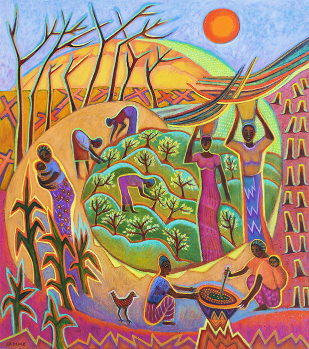 Vanishing Rainforest, 2009 (60"x54") (Mozamique).