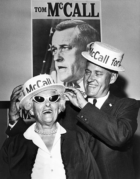 Dorothy McCall with her son Tom McCall