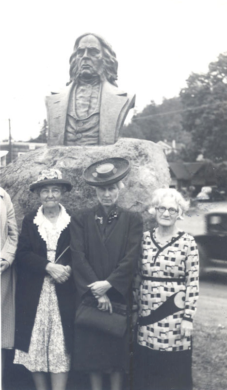Sculpted by Adrian Voisin, commissioned by Oregon Congress of Parents and Teachers, located on 99E in Oregon City.