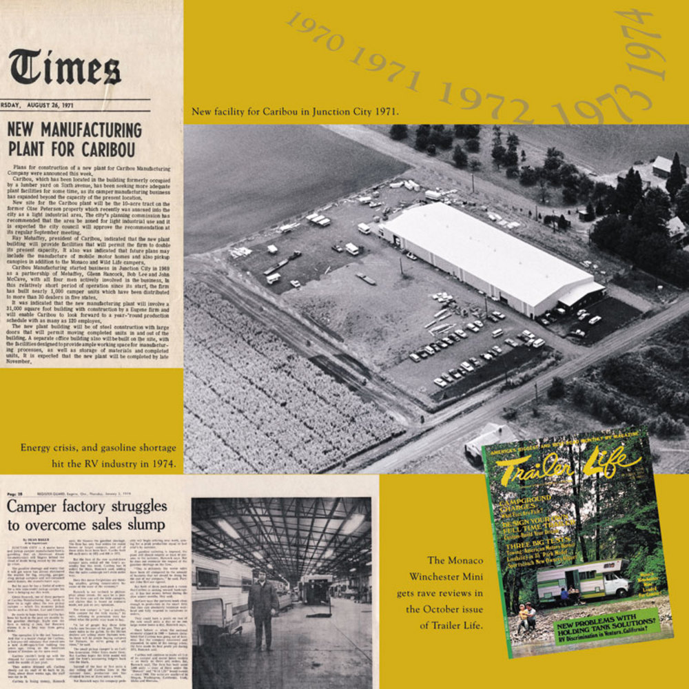 Monaco Motor Coach history montage, 1970.