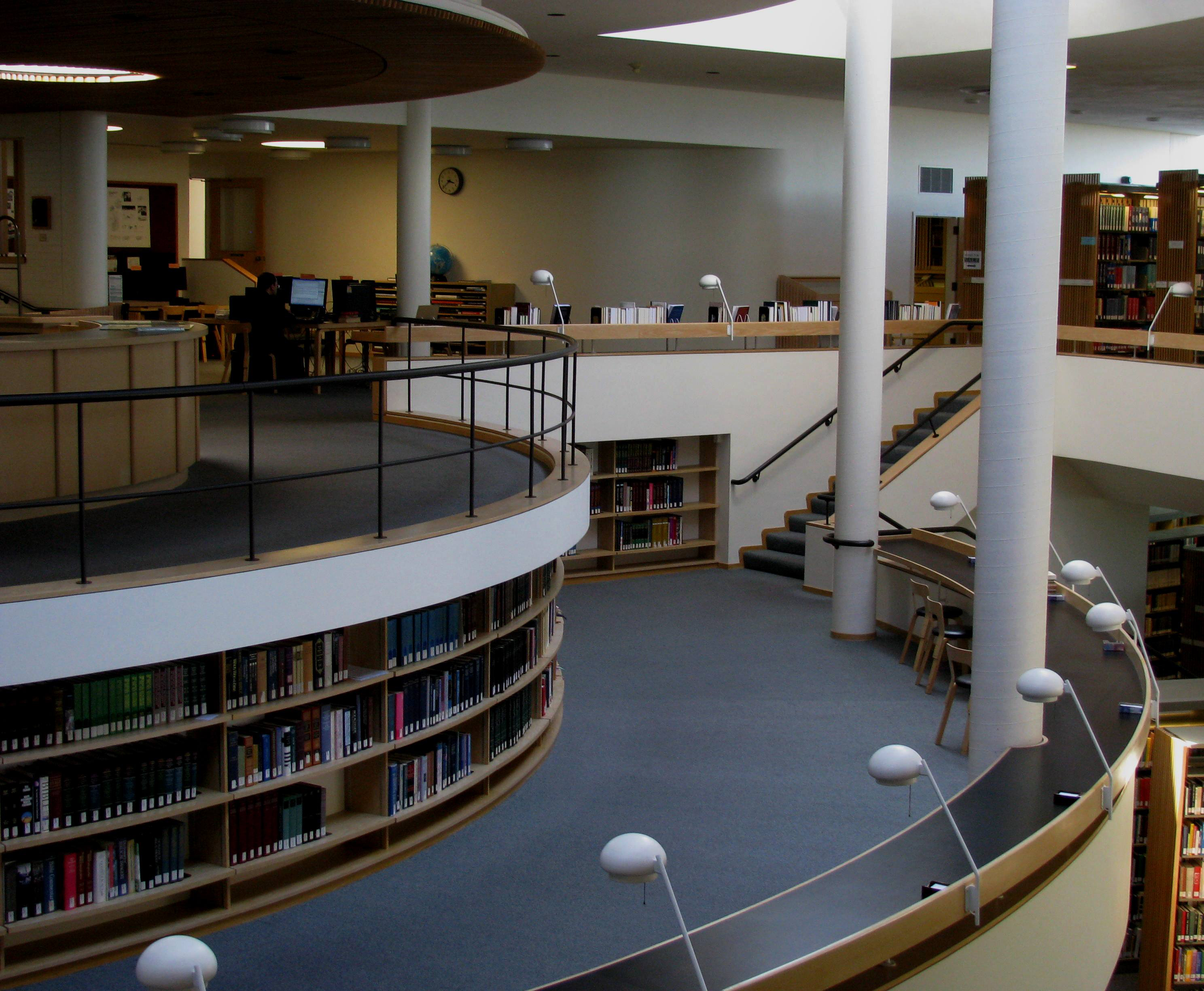 Mt. Angel Abbey Library main mezzanine, 2011.