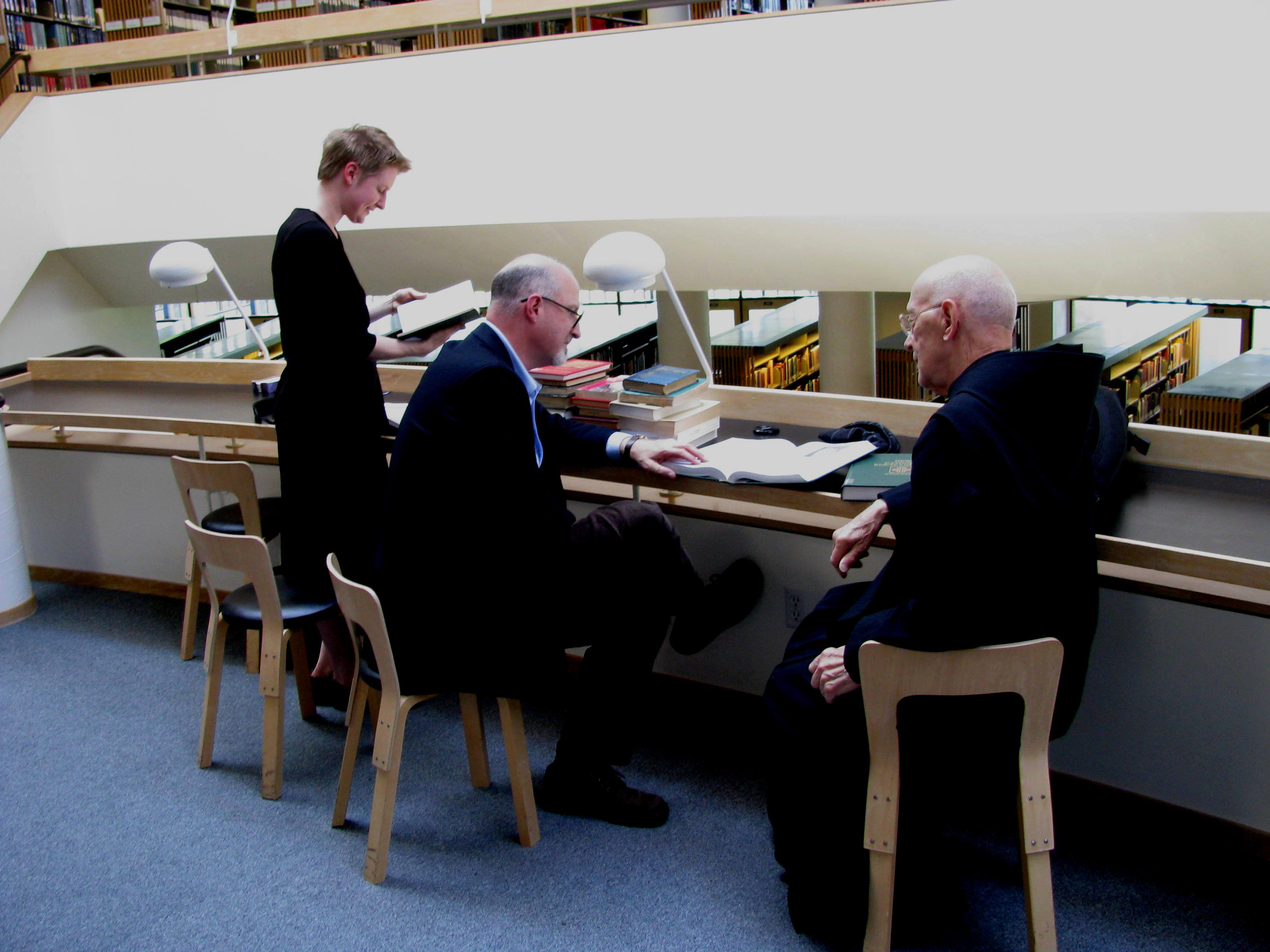 Mt. Angel Abbey Library patrons, 2011.