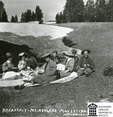 Picnic on Mt. Ashland, May 1910.