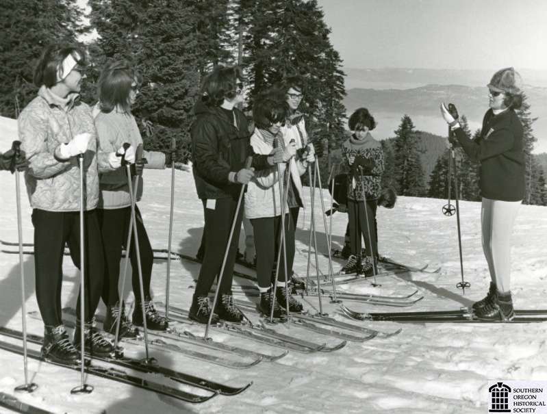 Adult ski class on Mt. Ashland, 1965.