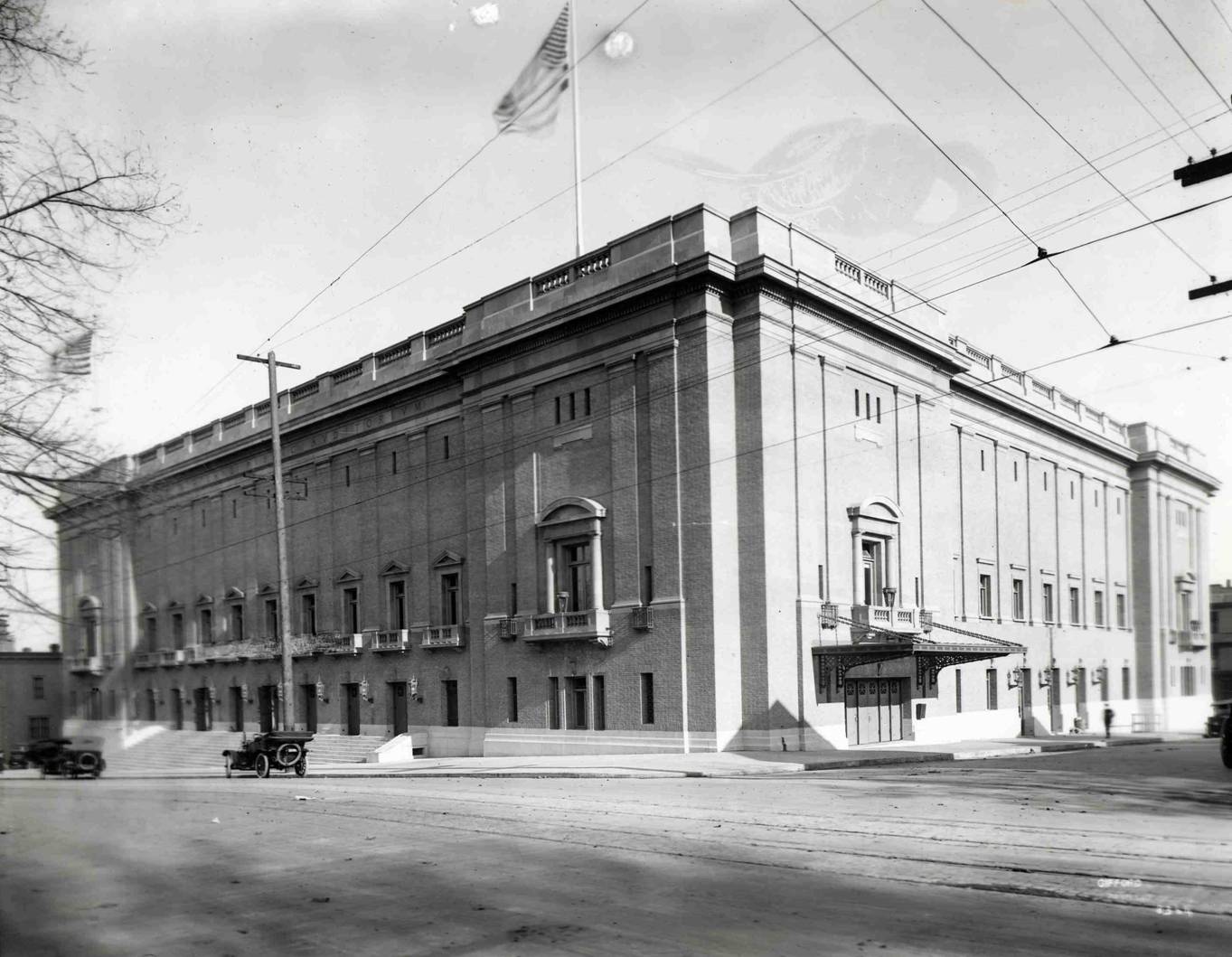 Municipal Auditorium, 1917. Third location for OHS. 