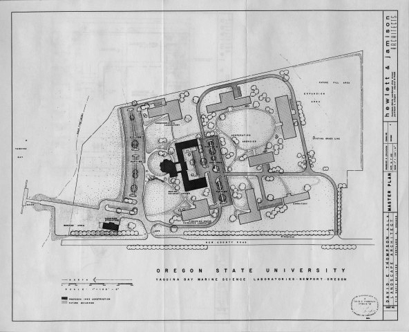 Hewlett & Jamison Architects' Master Plan for Marine Science Center, 1963.