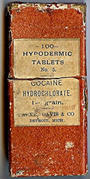 Cocaine tablets for local anesthesia from Dr. John Pike Gage's kit.