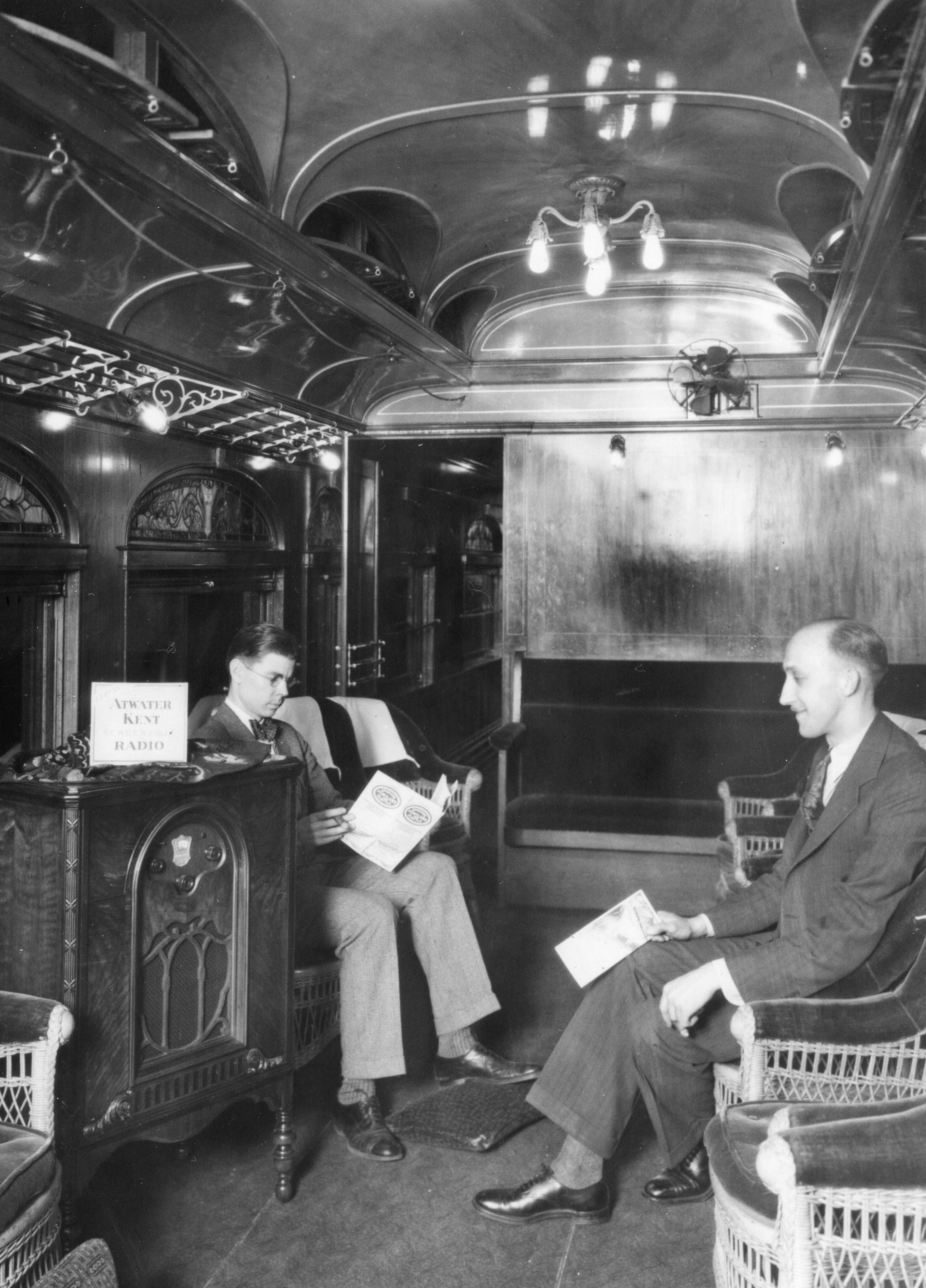 Interior of Oregon Electric's "Champoeg" parlor car, 1929.