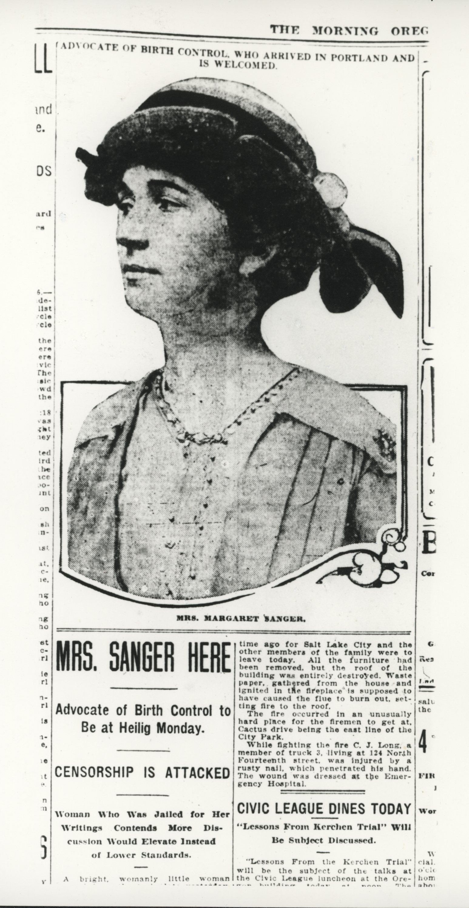 Margaret Sanger's Arrest in Portland, 1916