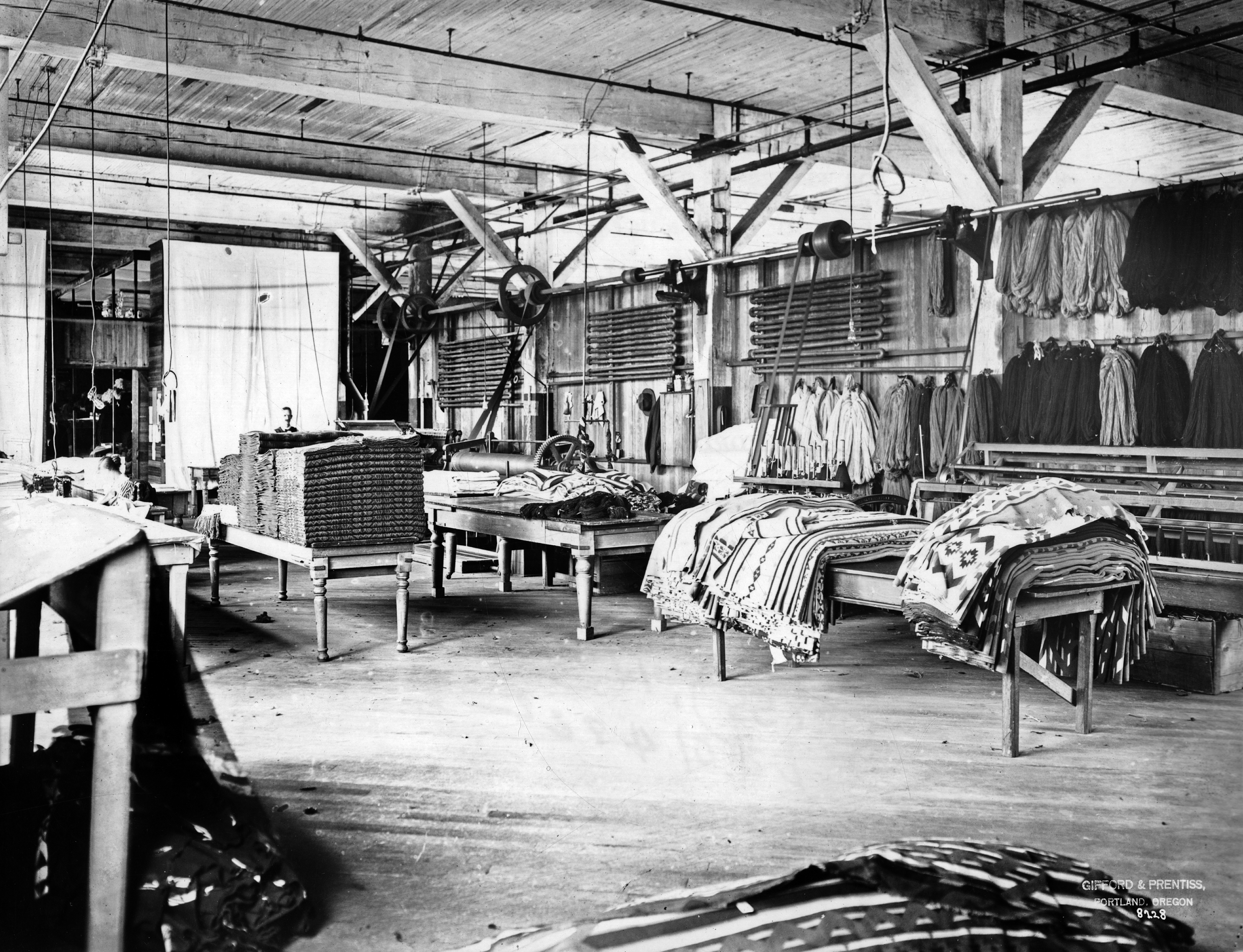 Interior of Pendleton Woolen Mills.