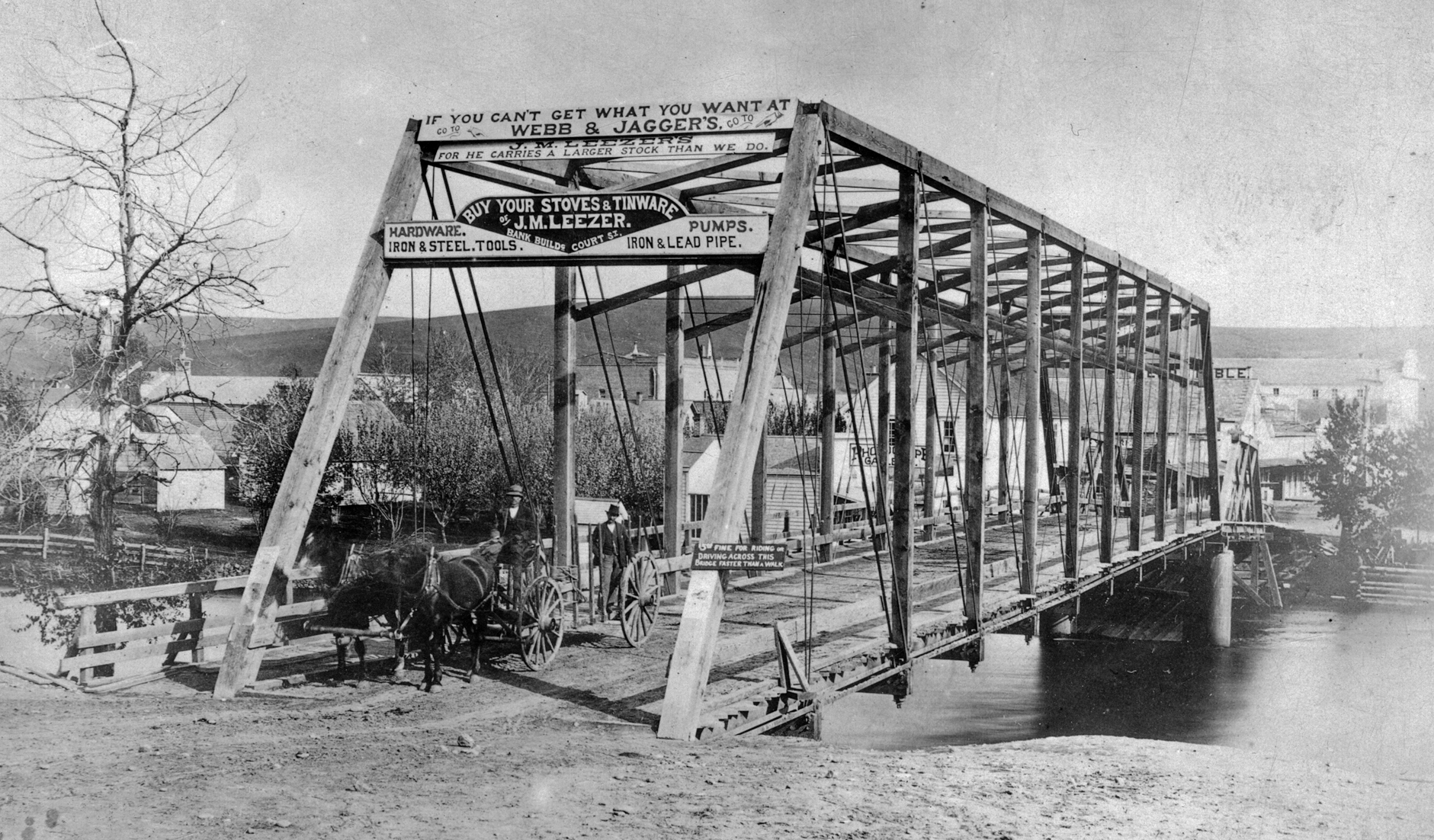 Old carriage bridge at Pendleton (unkown date).