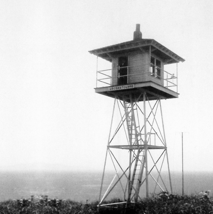 Port Orford Lifeboat Station watchtower, 1930s-1940s.