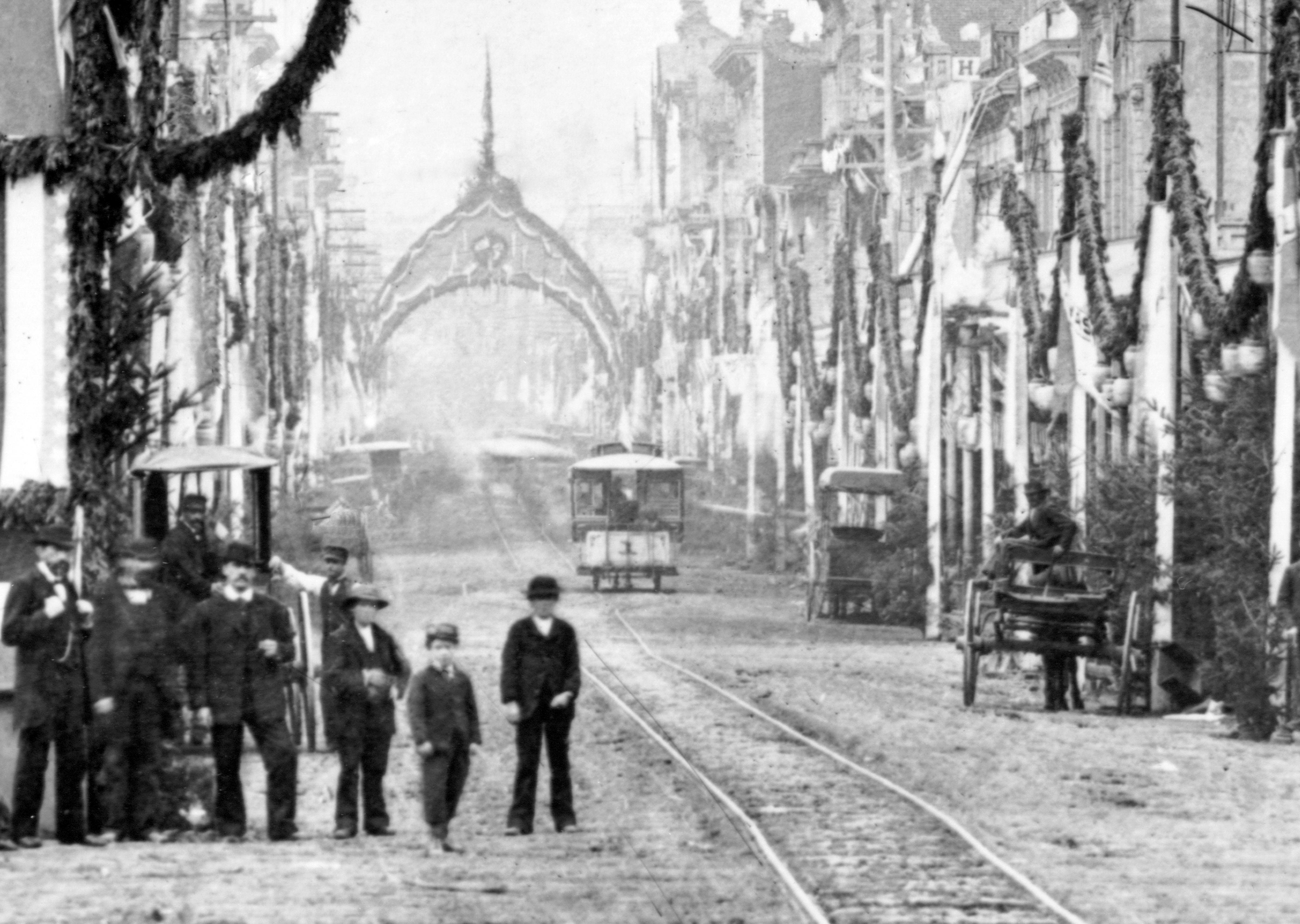 Horse-powered Car No. 1  of the Portland Street Railway, fall 1883.