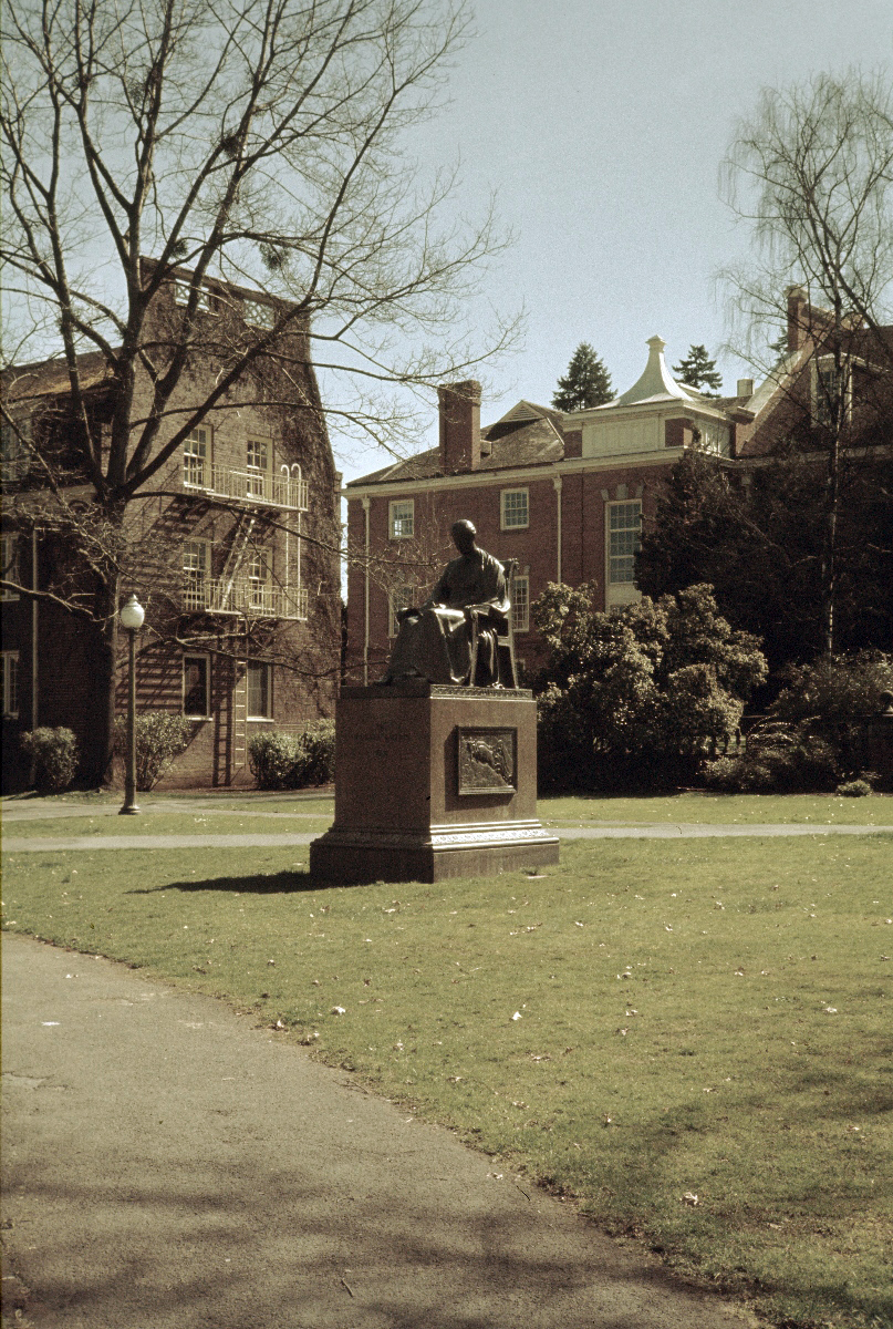 Alexander P. Proctor, "Pioneer Mother," Women's Memorial Quadrangle, Univ. of Oreg. The statue is now in storage.