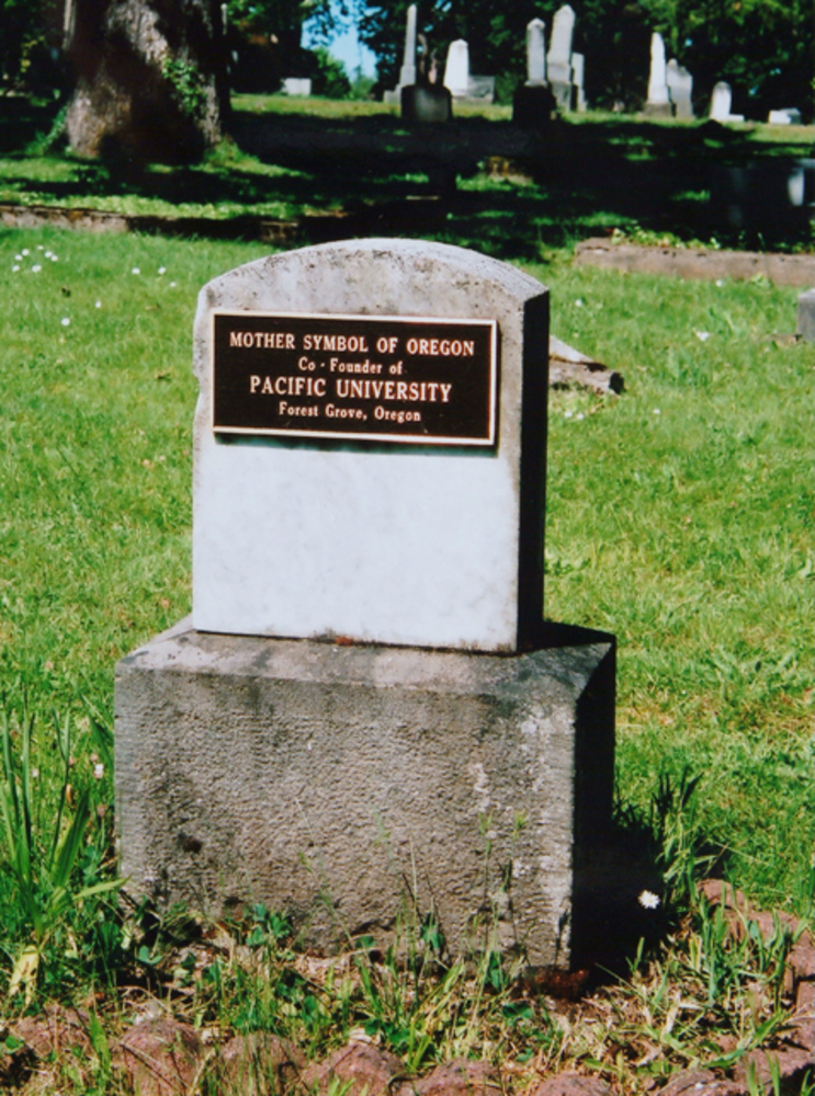 The 1987 Oregon Legislature named Tabitha Moffat Brown (1780-1858) the pioneer mother figure of Oregon. Salem Pioneer Cemetery.
