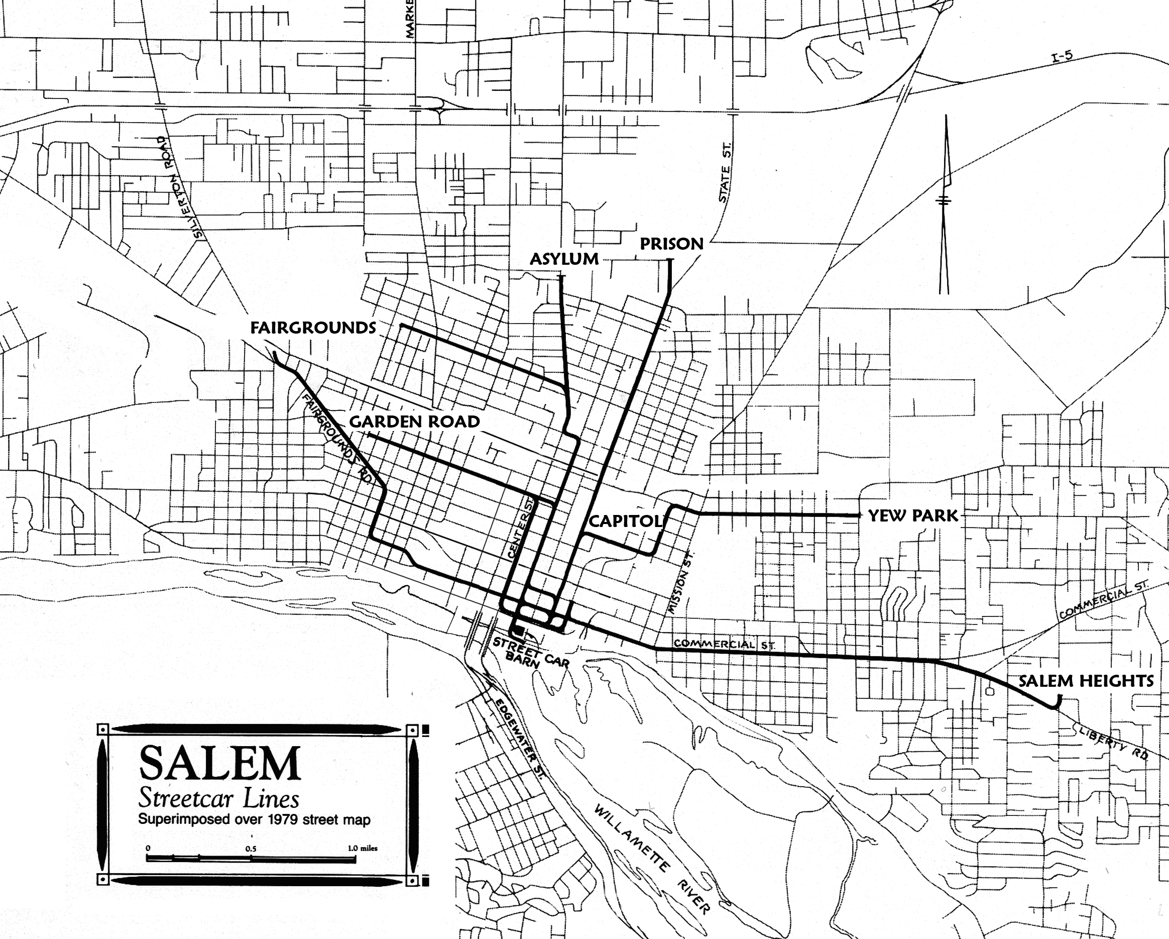 Salem streetcar lines.