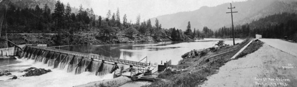 Savage Rapids Dam, about 1930.