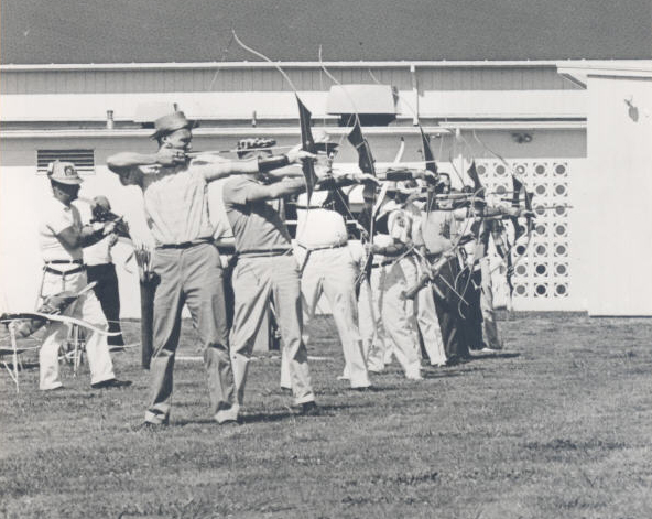 Sherwood archers compete at Robin Hood Days, 1965